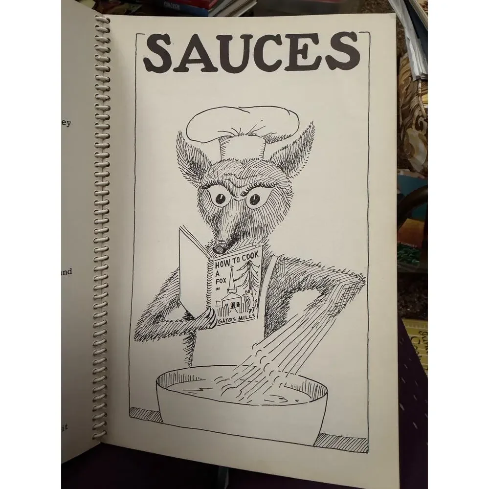 Vintage Gates Mills Ohio Cookbook‎ Spiral Bound How To Cook a Fox Cover Recipes